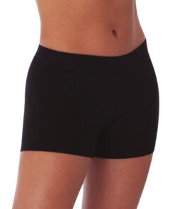 Svart Demi Shorts i myk mikrofiber med elastan. Tettsittende passform og litt lengre ben, perfekt til jazz og moderne dans