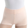 Strikket danseshorts fra Capezio i lys rosa, laget i mykt og elastisk strikkemateriale.