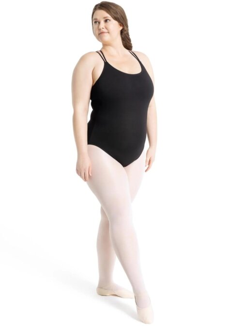 Elegant ballettdrakt fra Capezio med doble stropper og moderat utringning, laget i pustende stoff